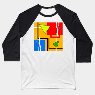 Retro 1980s abstract Baseball T-Shirt